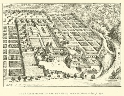 Charterhouse of Val de Cristo, poblíž Segorbe (rytina) od Henry William Brewer