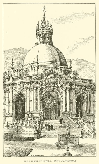 Kostel v Loyole (rytina) od Henry William Brewer