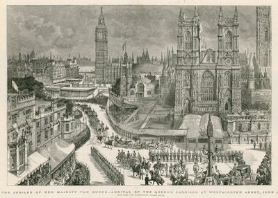Jubileum Jejího Veličenstva královny - příjezd královnina kočáru do Westminsterského opatství od Henry William Brewer