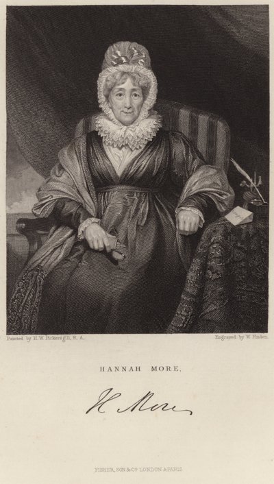 Portrét Hannah More od Henry William Pickersgill