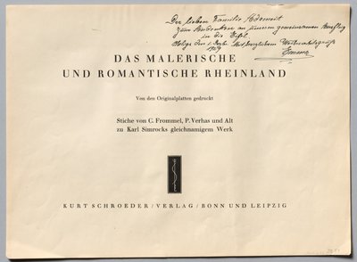 Malebné a romantické Porýní, 1928. od Henry Winkles