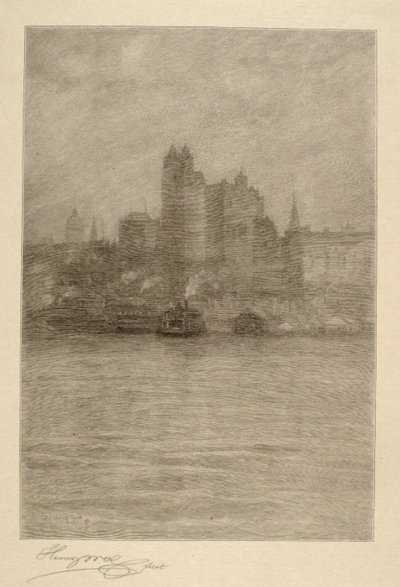 Dolní New York v mlze od Henry Wolf