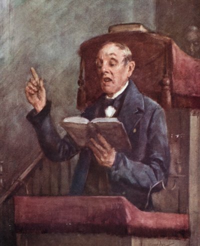 Annals of the Parish: The Precentor (barevné lito) od Henry Wright Kerr