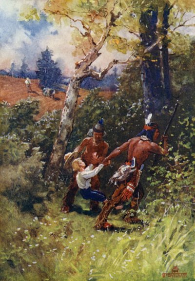 Dítě v zalesněném lese od Henry after Sandham