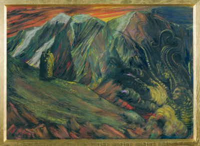 Dante a Vergilius v Infernu: Lucifer 1895 od Henry de Groux