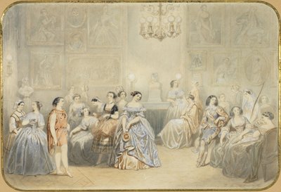 Élisa Rachel ve foyer Comédie Française od Henry de Montault