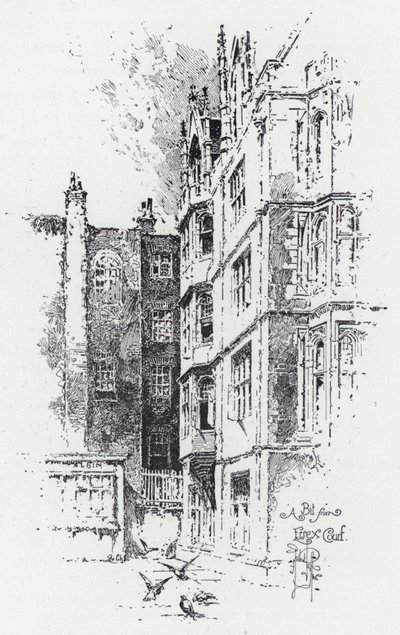 Kousek z Essex Court (rytina) od Herbert (after) Railton
