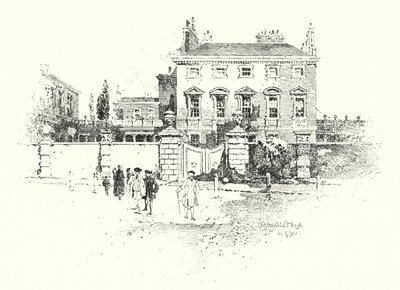 Chesterfield House, Londýn, v roce 1790 (litho) od Herbert (after) Railton