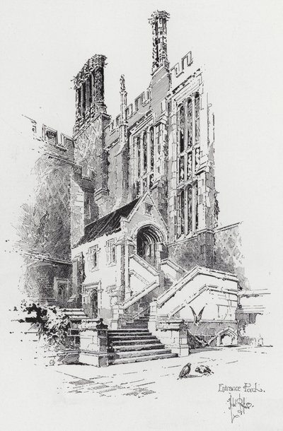 Vstupní veranda (rytina) od Herbert (after) Railton