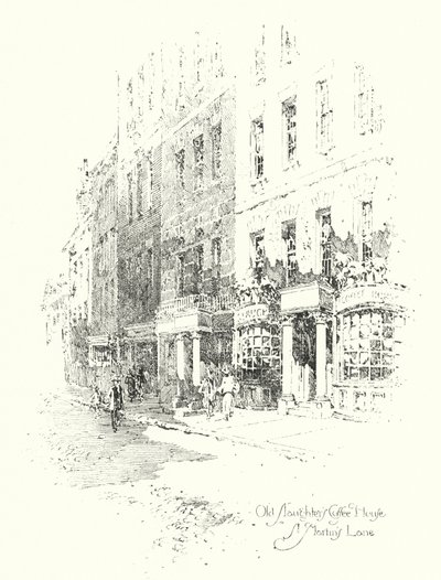 Old Slaughter’s Coffee House, St Martin’s Lane, Londýn (litho) od Herbert (after) Railton
