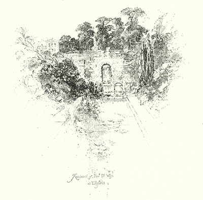 Rezidence reverenda Dr Wise, v Ellsfield (litho) od Herbert (after) Railton