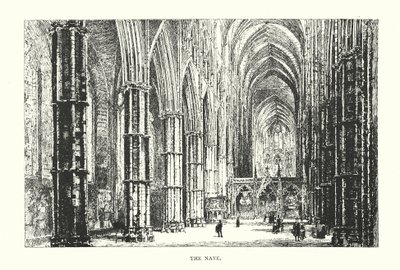 Interiér lodi (litografie) od Herbert (after) Railton