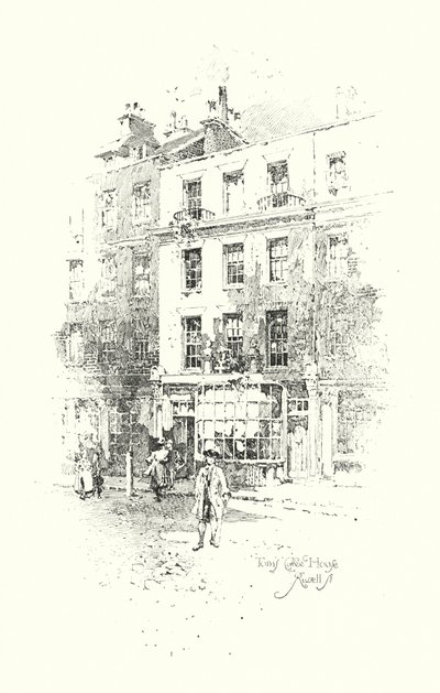 Tom’s Coffee House, Russell Street, Londýn (litho) od Herbert (after) Railton