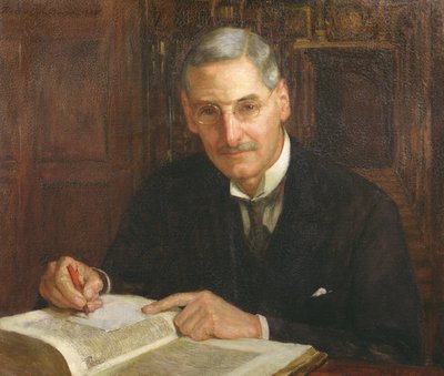 Portrét Percyho Stafforda Allena (1869-1933), prezident Corpus Christi College, Oxford a učenec Erasmian od Herbert Arnould Olivier