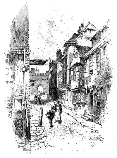 Brána Jindřicha VIII., hrad Windsor, c1888. od Herbert Arthur