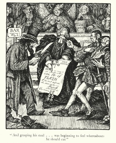 Ingoldsbyho legendy: Kupec benátský (litografie) od Herbert Cole