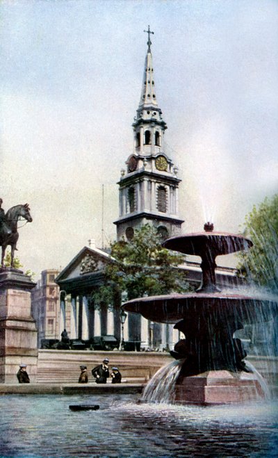 Kostel St Martin-in-the-Fields, Trafalgar Square, Londýn, c1930. od Herbert Felton