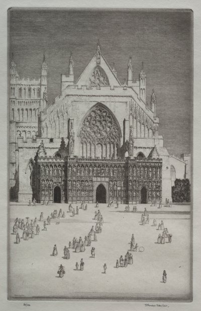 Exeterská katedrála od Herbert Gordon Warlow