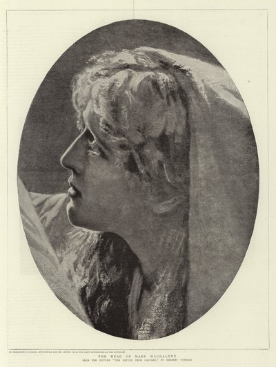 Hlava Marie Magdaleny od Herbert Gustave Schmalz