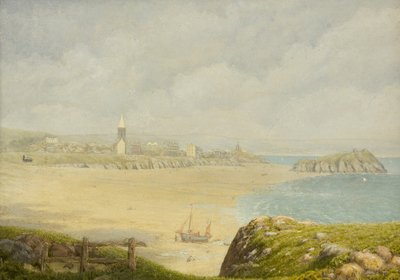 Tenby, pláž (olej na plátně) od Herbert Isambard Owen