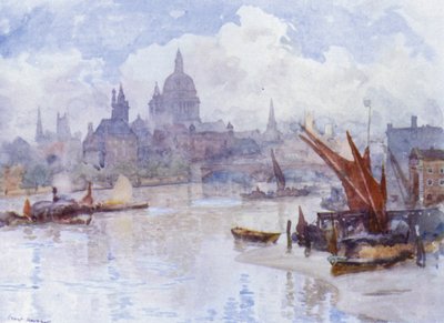 Blackfriars Reach (barevné lito) od Herbert Menzies (after) Marshall