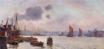 Lavender Wharf (barevné lito) od Herbert Menzies (after) Marshall