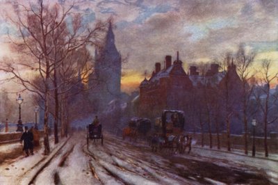 Westminsterské nábřeží (barevné lito) od Herbert Menzies (after) Marshall