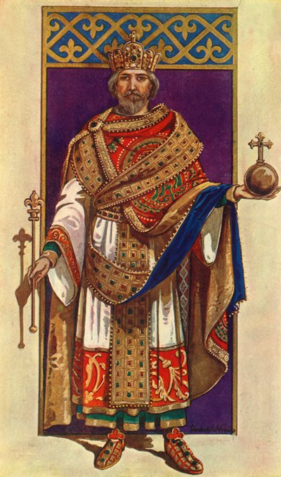 Císař Karel Veliký v celostátních šatech 800 n. l., 1924. od Herbert Norris
