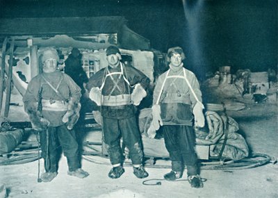 Bowers, Wilson a Cherry-Garrard se chystají odejít do Cafe Crozier, 27. června 1911, 1913 od Herbert Ponting