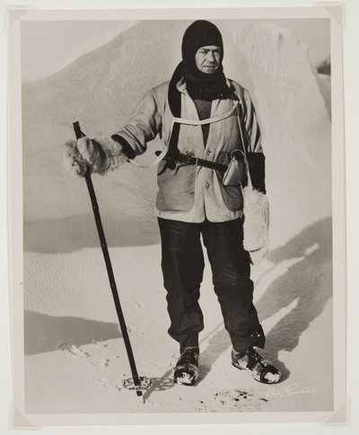 Kapitán Scott (1868-1912) během expedice Terra Nova (1910-1913) na jižní pól (bromový tisk) od Herbert Ponting
