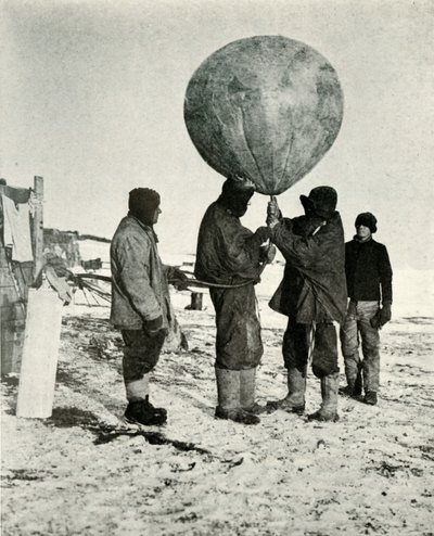 Dr. Simpson posílá balónek, 1911, 1913 od Herbert Ponting