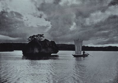 Večer na vnitrozemském moři (černobílá fotografie) od Herbert Ponting