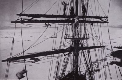 "Dvacet dní je smečka držela" (černobílá fotografie) od Herbert Ponting