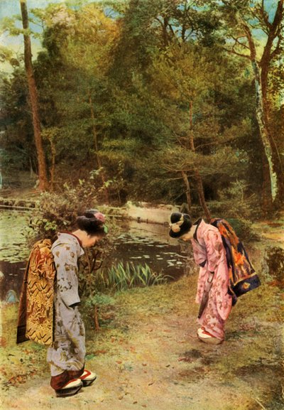 Pozdravy v areálu chrámu, 1910. od Herbert Ponting