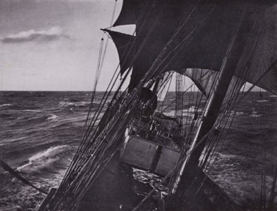 Cesta domů (černobílá fotografie) od Herbert Ponting
