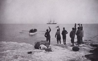 Zanechaný v zemi Victoria (černobílá fotografie) od Herbert Ponting