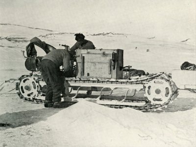 Jeden z motorových saní, 1911, 1913 od Herbert Ponting