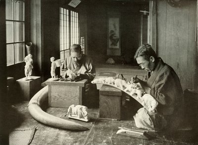 The Ivory Carvers, 1910. od Herbert Ponting