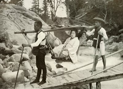 Cestování Yama-Kago v pohoří Hakone, 1910. od Herbert Ponting