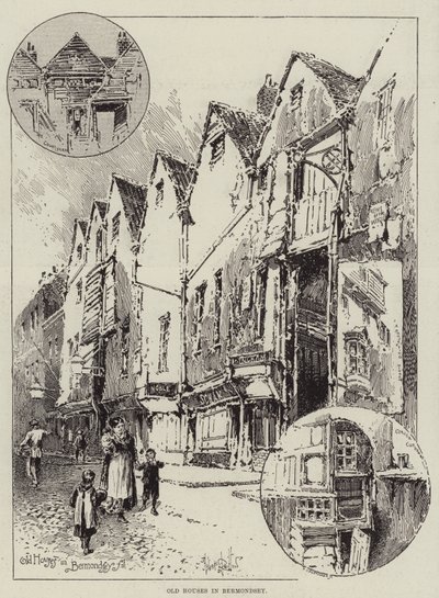 Staré domy v Bermondsey od Herbert Railton