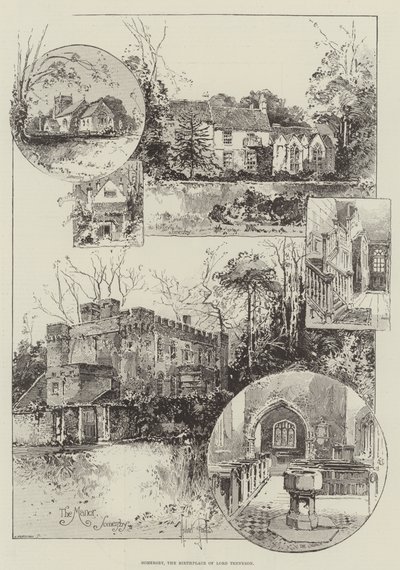 Somersby, rodiště lorda Tennysona od Herbert Railton