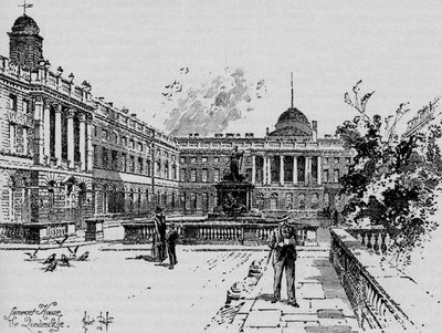 Čtyřúhelník, Somerset House, c1890 od Herbert Railton