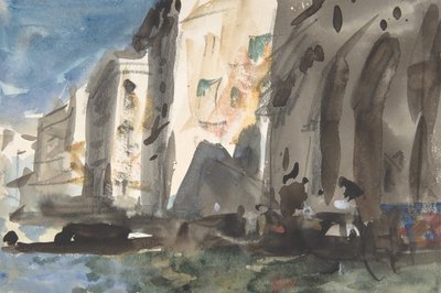 Most na Canal Grande, Benátky, 19. století. od Hercules Brabazon Brabazon
