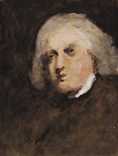 Dr Johnson, po Reynoldsovi (wc a kvaš na papíře) od Hercules Brabazon Brabazon