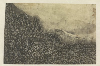Skalnatá krajina se silnicí a řekou od Hercules Segers