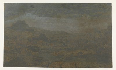 Údolí s řekou a město se čtyřmi věžemi od Hercules Segers