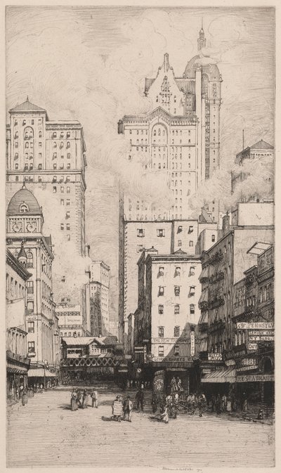 Cortland Street, New York od Herman Armour Webster
