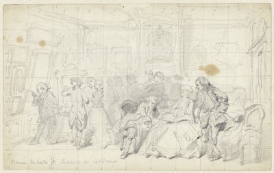 Ocenění umění ve starém holandském domě Cabinet de tableaux (název na objektu) od Herman Frederik Carel ten Kate