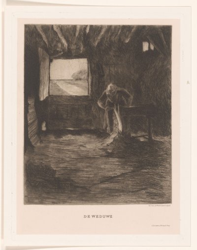 Žena ve stodole The Widow (název na objektu) od Herman Johannes van der Weele