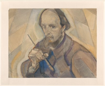 Autoportrét se štětcem od Herman Kruyder (signed by artist)
